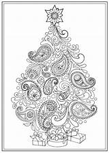 Coloring Christmas Pages Adult Tree Mandala Book Trees Di Dover Sheets Creative Alberi Da Colouring Disegni Mandalas Colorare Haven Publications sketch template