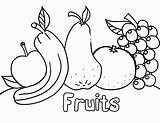 Coloring Fruit Basket Pages Printable sketch template