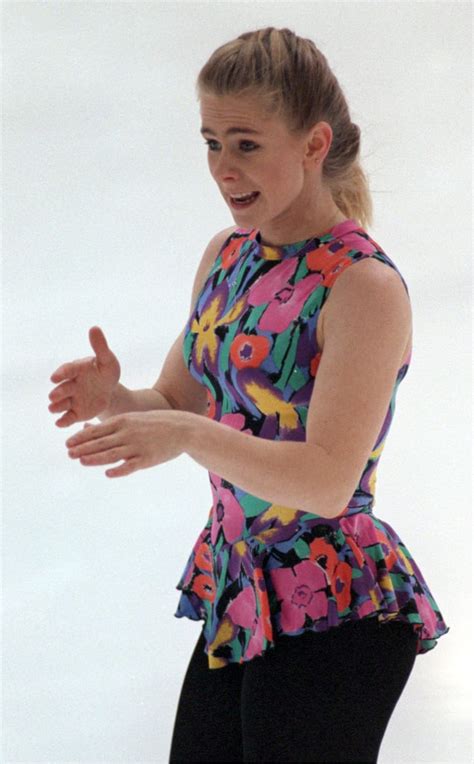 harding s floral bodysuit during practice in 1994 tonya harding skate