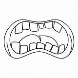 Mouth Monster Teeth Outline Drawing Zombie Line Icon Thin Open Getdrawings Drawings Crooked Editor Clipartmag Paintingvalley Collection sketch template