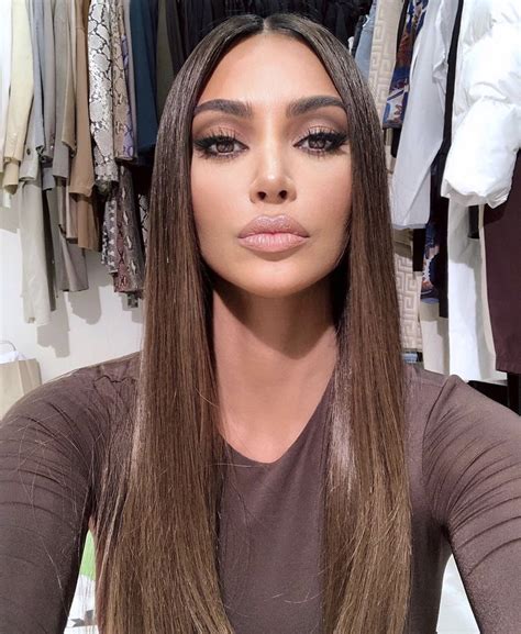 Cool Chocolate Brown Kim Kardashian Hair Kardashian