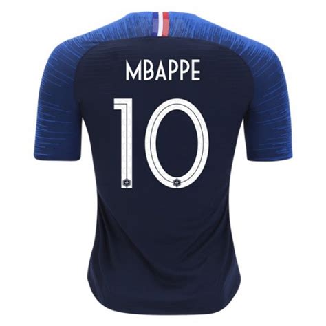 France World Cup 10 Mbappe Home Jersey 2018
