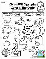 Digraphs Ch Wh Color Phonics Activities Code Blends Kindergarten Teaching Digraph Worksheets Reading Words Fun Engaging Help Word Fluency Moffattgirls sketch template