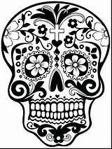 Coloring Pages Skull Crossbones Sugar Pdf Skulls Getcolorings Getdrawings Color Colorings sketch template