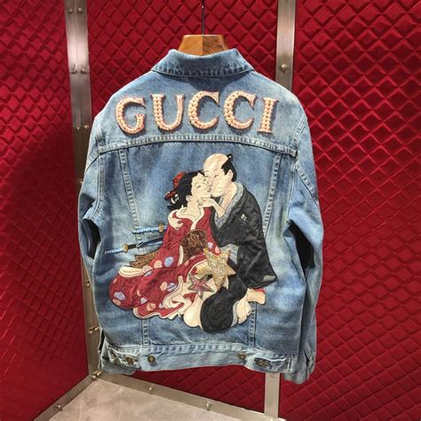 replica gucci oversized embroidered denim jacket 502750 xr949 44552