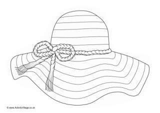 floppy hat coloring page sketch coloring page