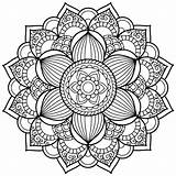 Coloring Mandala Pages Printable Mandalas Flower Indian Pdf Intricate Template Teens Drawing Yang Zentangle Cool Expert Transparent Mandela Native American sketch template