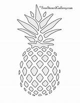 Pineapple Stencil Stencils Template Printable Patterns Freestencilgallery Clipart Cute Templates Outline Pattern Painting Leaf Craft Designs Diy Cricut Choose Board sketch template