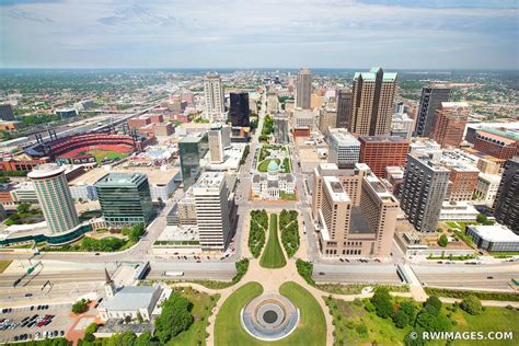 framed photo print  downtown saint louis missouri aerial view color print picture image fine