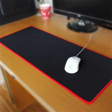 hot sell large game mouse pad redorange locked edge thickness