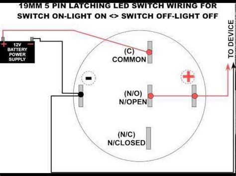 pole led push button wiring diagram youtube