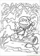 Muppet Babies Coloring Pages Printable Kermit Sings Elmo Song Color Muppets Para Coloriage Desenhos Cartoons Book sketch template