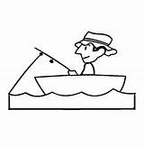 Coloring Fisherman Patience Waiting Fish Sheet Kids sketch template