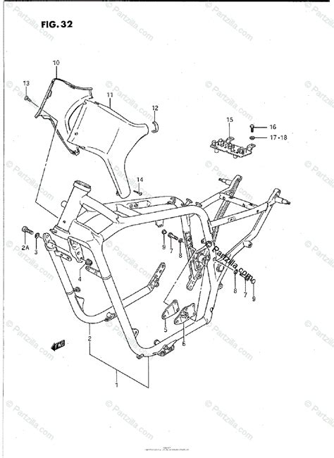 suzuki motorcycle  oem parts diagram  frame partzillacom