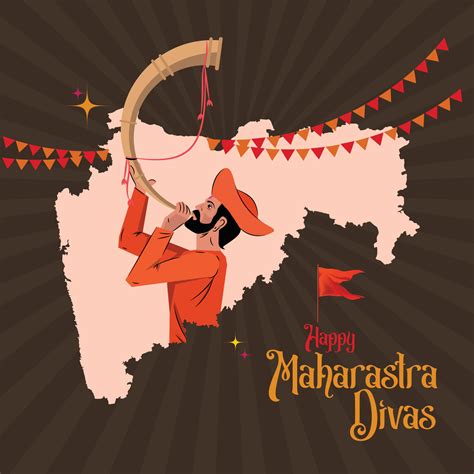 happy maharashtra day celebrations mavala  tutari  vector