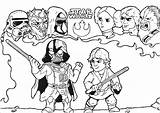 Wars Star Coloring Kids Pages Color sketch template