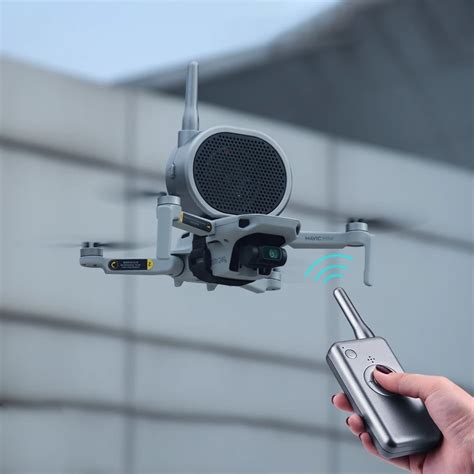 drone speaker megaphone  drone camera aerial broadcasting  loudspeaker  mavic mini