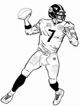 Quarterback Superbowl Coloringhome Brady Getcolorings sketch template
