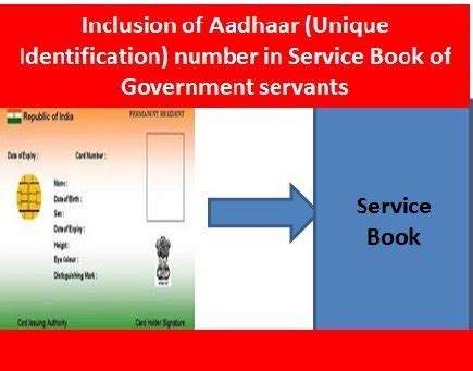 inclusion  aadhaar unique identification number  service book