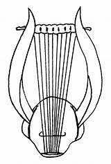 Drawing Lyre Hebrew Clipartmag Harp Instruments Old Testament Musical Music Other Zither Gif sketch template