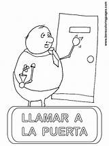 Llamar La Puerta Knocking English Vocabulary Spanish Please Print Handout Below Click Benscoloringpages Coloringpages Flashcard sketch template