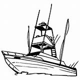 Boat Fishing Coloring Pages Drawing Printable Color Line Boats Kids Speed Yacht Tugboat Clip Row Recreational Clipart Colouring Play Getcolorings sketch template