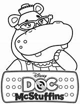 Doc Mcstuffins Coloring Pages Hallie Hippo Printable Color Christmas Disney Books Kids Birthday Book Doctor Mandy Handy Popular Lambie sketch template