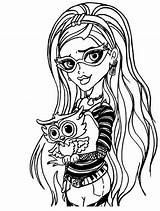 Monster High Coloring Pages Dolls Yelps Ghoulia Rzr Wishes Color Printable Getdrawings Getcolorings Drawing Library Clipart Choose Board sketch template