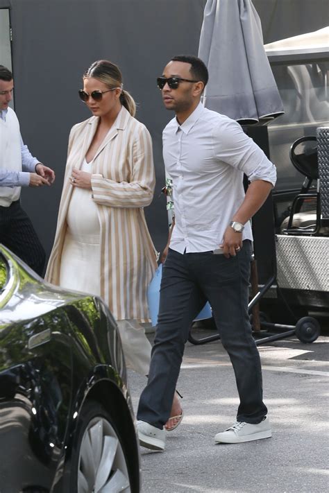 Chrissy Teigen Fashion At The Bel Air Hotel In Beverly