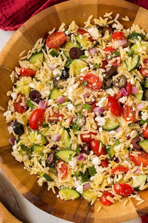 greek orzo salad with feta cooking classy