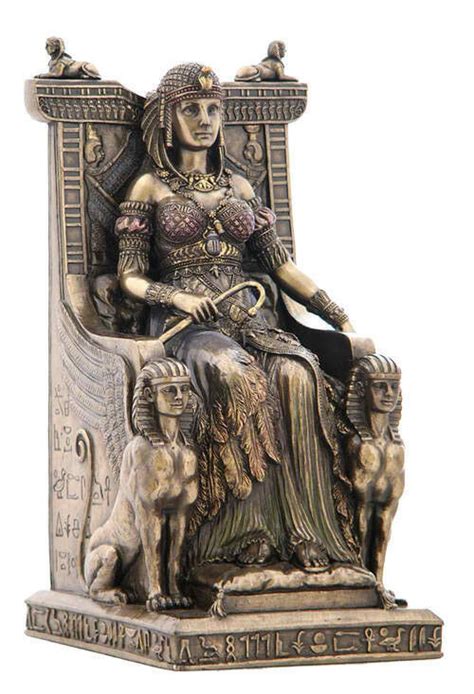 Egyptian Queen Nefertiti Or Cleopatra Enthroned With