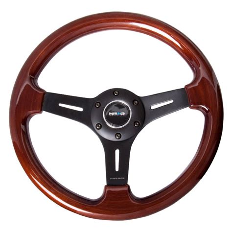 nrg classic wood grain steering wheel mm wood grain wmatte black  spoke ebay