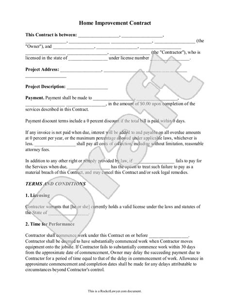 remodeling contract template faqs rocket lawyer