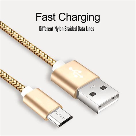 vaku android micro usb nylon braided data charging cable universal universal mobile