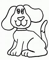 Dog Cliparts Clipart Barking Easy Draw Simple Coloring sketch template