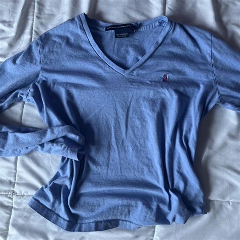 Ralph Lauren Light Blue Long Sleeve Too Cute Basic Depop