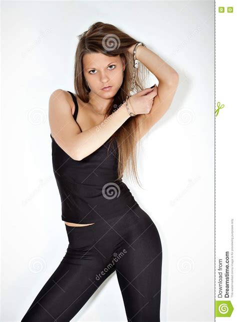woman in handcuffs stock image image of head glamour