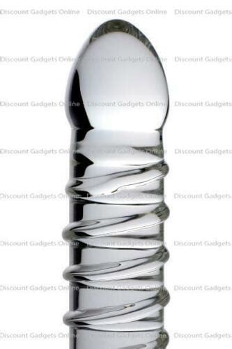 Behemoth Ribbed Xl Glass Dildo Clear Realistic Dong Cock Sex Toy Anal