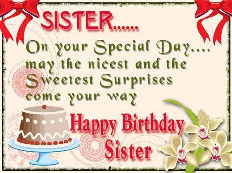 happy birthday sister greeting cards hd wishes wallpapers  hot