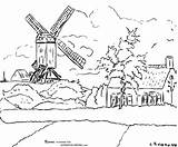 Pissarro Camille Belgium Windmill Coloring Knock Pages Dessin Paintings Color Pissaro La Le Printable sketch template