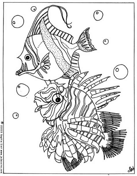 tropical fishes coloring page nice coloring sheet  sea world