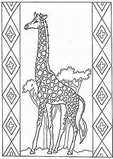 Coloring Giraffe Pages Border Printable Color Lion Honey Print Janbrett Hhl sketch template