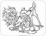 Bambi Thumper Coloring Pages Disneyclips Funstuff sketch template