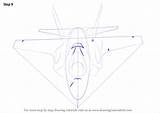 Lightning Step Drawing Draw Lockheed Martin Ii Fighter Jets sketch template