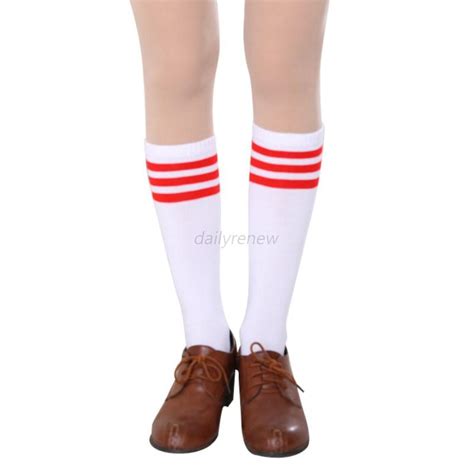 sexy women girl thigh high striped socks stockings stretch long socks tube socks ebay