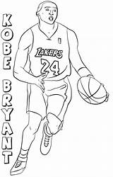 Coloring Pages Lakers Kobe Bryant Los Angeles Kids Nba Print Trending Days Last sketch template