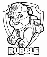 Coloring Pages Patrol Paw Printable Rubble Pawpatrol sketch template