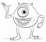Coloring Mike Wazowski Pages Monster Inc Printable Draw Drawings Drawing Monsters Disney Sheets Things Sully Supercoloring Marker Stranger Sketches Challenges sketch template