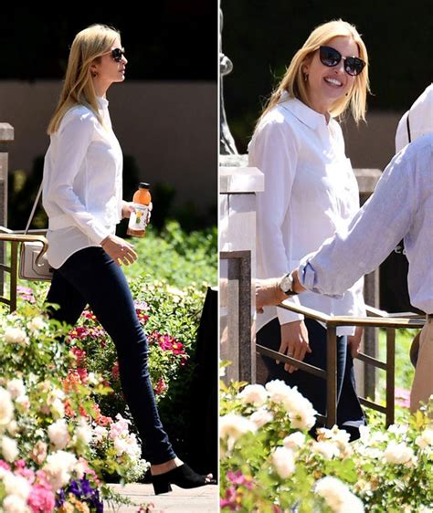 ivanka trump wears white shirt  jeans  sun valley conference  hot weather express