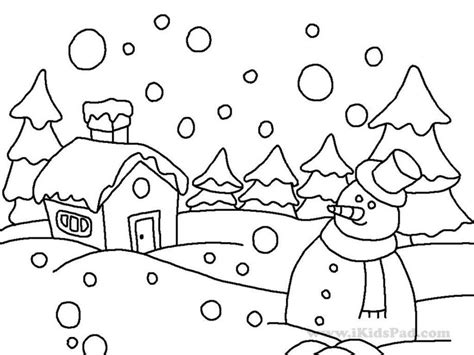 printable winter scene coloring page disney winter coloring